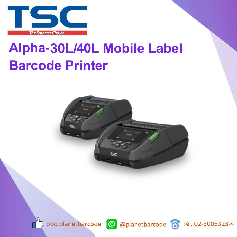 TSC Alpha-30L/40L Mobile Label Barcode Printer