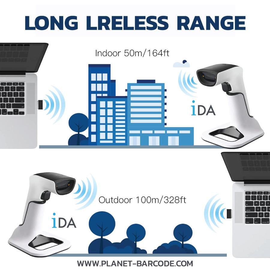 IDA-32B2 Bluetooth Scanner, เครื่องอ่านบาร์โค้ดไร้สาย